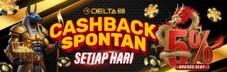 DELTA88 CASHBACK SPONTAN 5% SETIAP HARI
