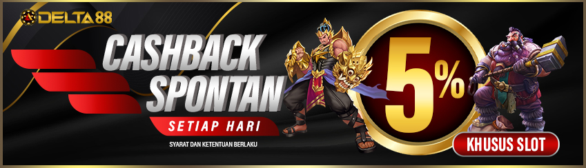 CASHBACK SPONTAN 5% SETIAP HARI